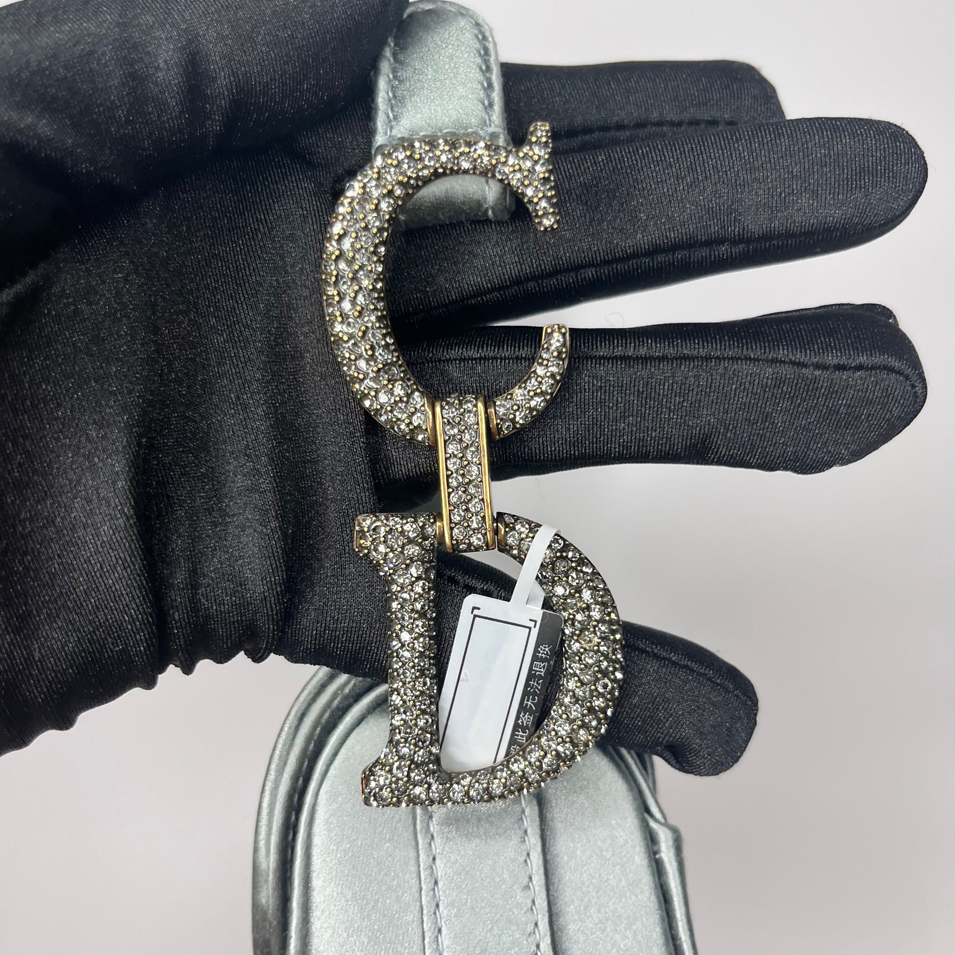 Dior Mini Crystal Embellished Satin Saddle Bag (SHG-Jra98V) – LuxeDH