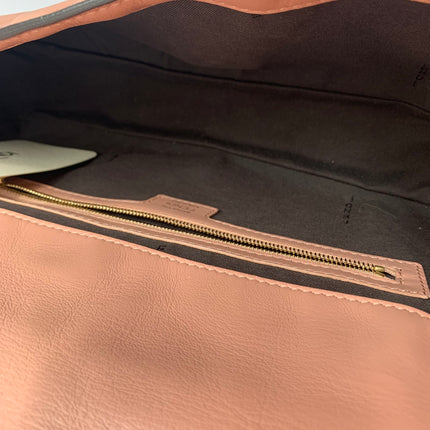Sold FENDI Baguette Rosa Bourbon Pink Leather 3D FF Motif Crossbody bag
