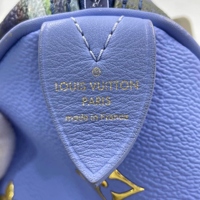 Louis Vuitton x Jeff Koons Speedy 30 Monet Water Lilies Top Handle Bag