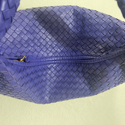 Sold Bottega Veneta Hobo Bag Lambskin leather Navy Medium 47cm