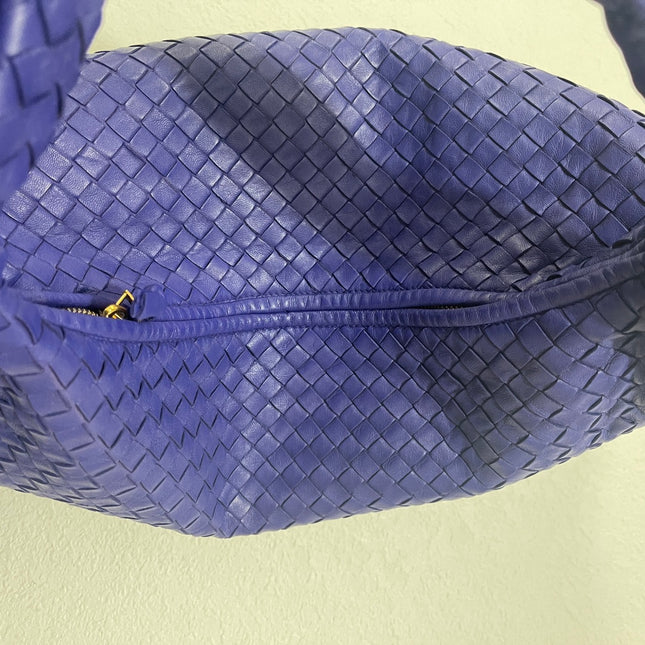 Sold Bottega Veneta Hobo Bag Lambskin leather Navy Medium 47cm