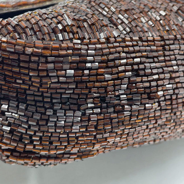 Sold Fendi Baguette Vintage Dark Chocolate Brown Glitter Beads