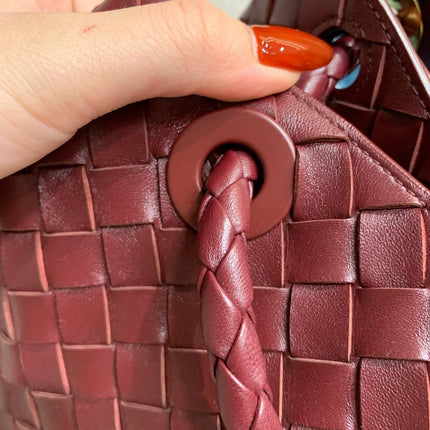 Bottega Veneta Andiamo Large Burgundy Handbag