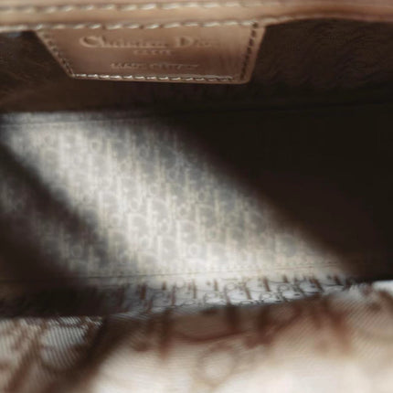 Lady Dior Medium Beige Patent Leather with Silver-tone Hardware