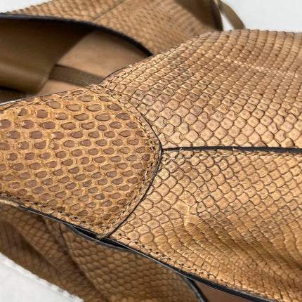 Gucci Jackie Brown Python Leather Gold Hardware