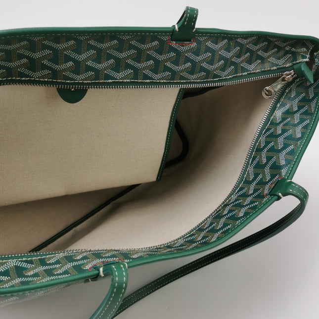 Goyard Artois Tote GM Large Green With Zipper