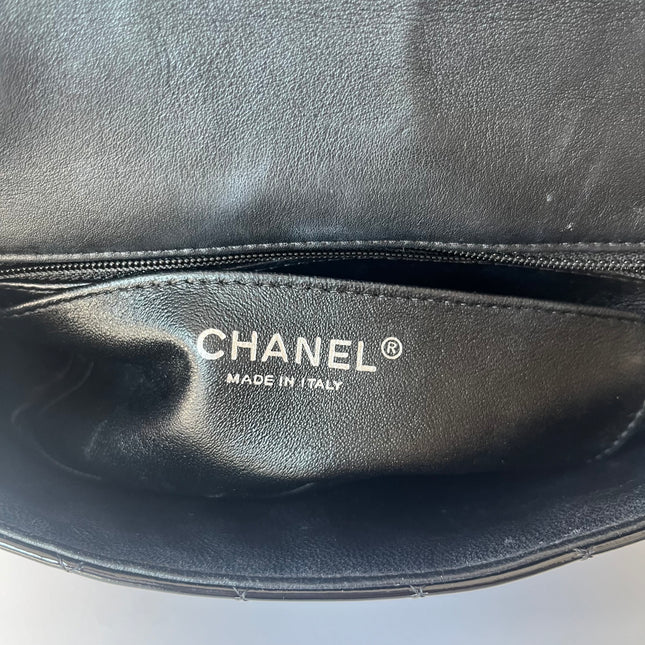 Sold Chanel Classic Flap Rectangular Mini Black Patent Leather Silver Hardware, 2012-2013