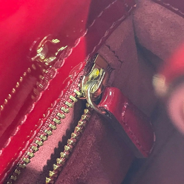 Lady Dior Mini Handbag Burgundy Red Patent Leather Gold-tone Chain Strap 2020 Suede Interior