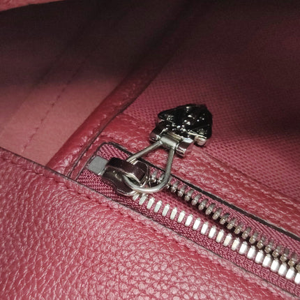Gucci Jackie 1961 Burgundy Large Pebbled Leather Shoulder Bag with Strap