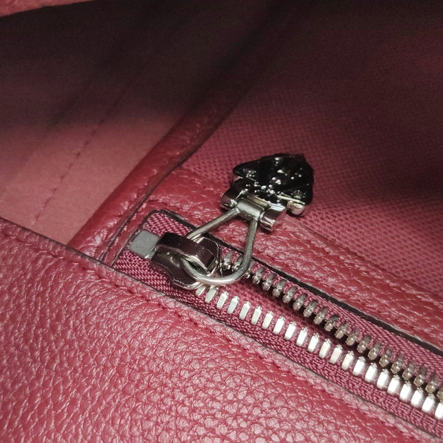 Gucci Jackie 1961 Burgundy Large Pebbled Leather Shoulder Bag with Strap