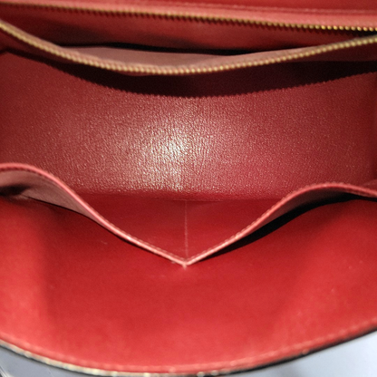 Hermes Kelly 32 Sellier Red Epsom Leather Gold HW Circle S Stamp 1989