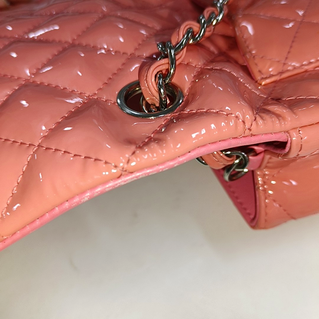 Sold Chanel Classic Flap Mini Pink Patent Leather Silver Hardware, 2015-2016