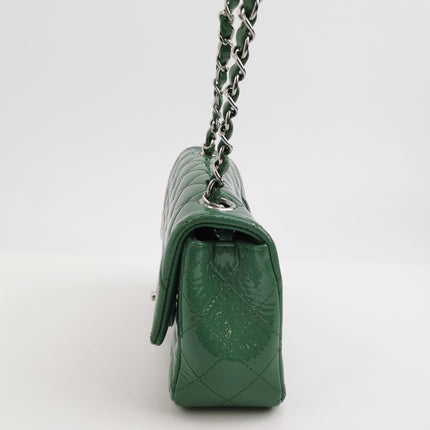 Chanel Classic Flap Rectangular Mini Green Patent Leather Silver Hardware 2016-2017