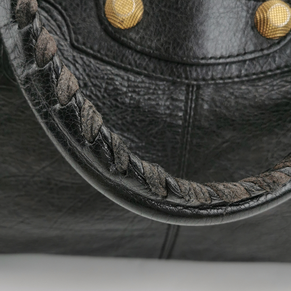 Sold Balenciaga City Bag Black with Gold-tone hardware Large Handbag