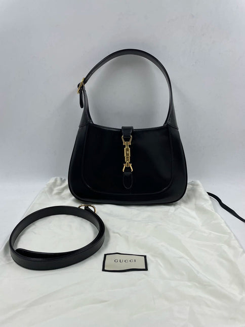 Sold Gucci Jackie 1961 Black Leather Bag with Adjustable Strap