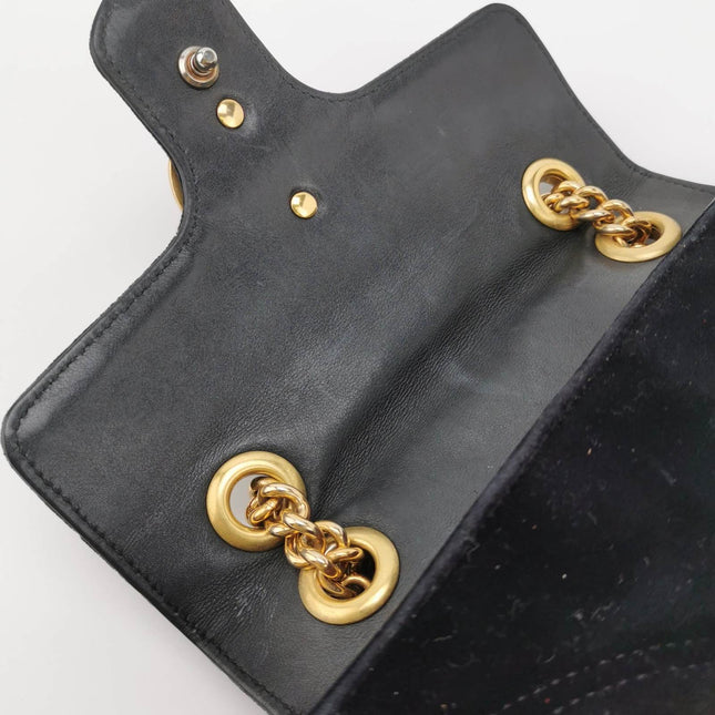 Sold Gucci Marmont Mini Black Velvet Camera Bag