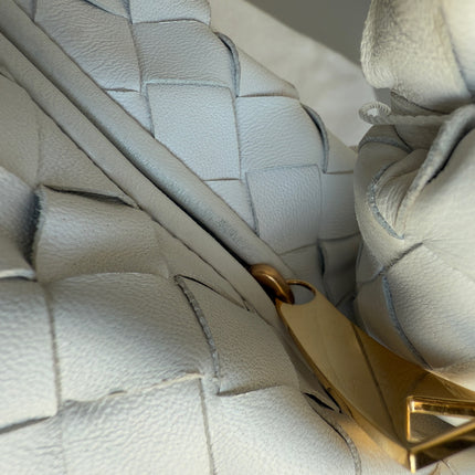 Bottega Veneta Jodie Mini White Leather Gold Hardware