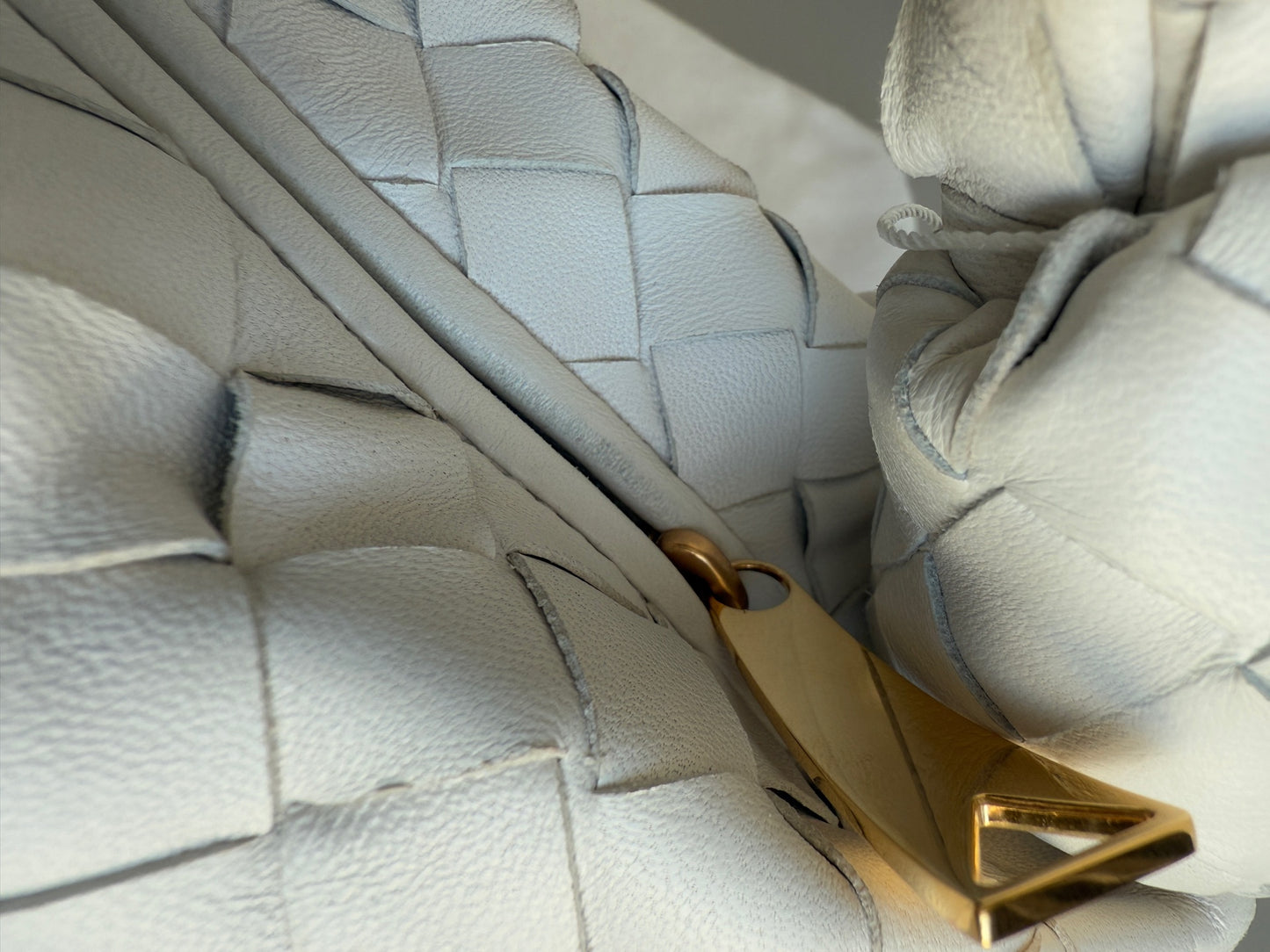 Bottega Veneta Jodie Mini White Leather Gold Hardware