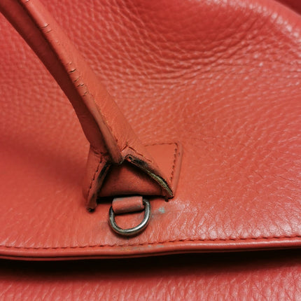Chanel Cerf Executive Medium Coral Pink Leather Handbag with Strap 35cm