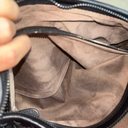 Bottega Veneta Intrecciato Hobo Bag Medium Black Lambskin leather 45cm
