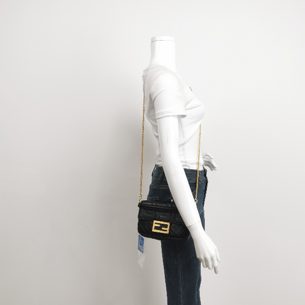 Fendi mini baguette black discount