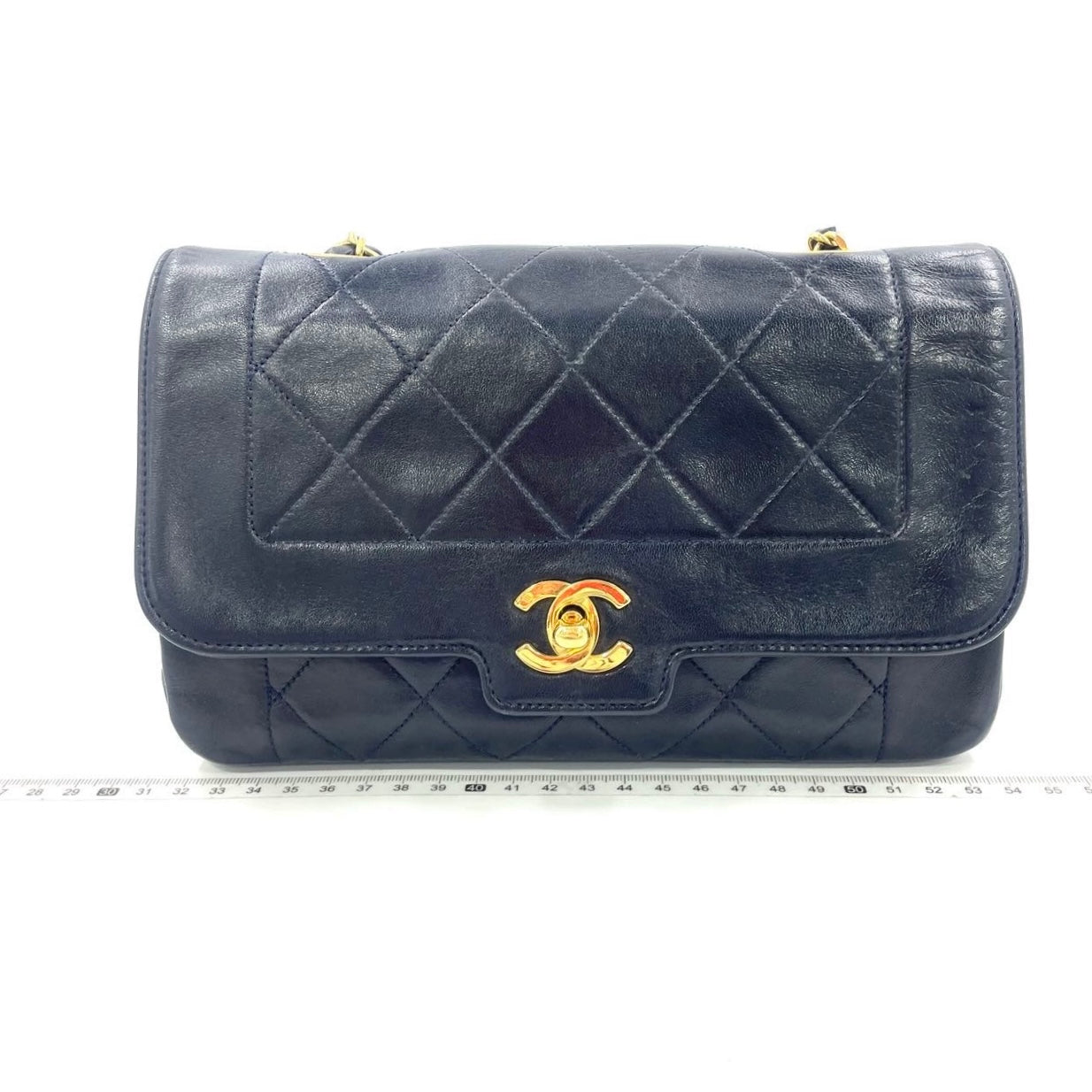 Chanel Diana CC Flap Bag Small Vintage Black Lambskin Leather with 24k Gold HW, 1989-1991-Luxbags