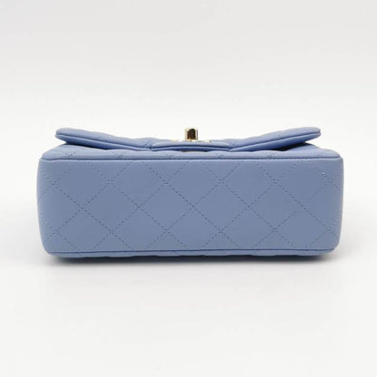 Chanel Classic Flap Rectangular Mini Pale Blue Lambskin, 2020-2021