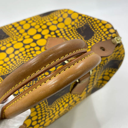 Louis Vuitton Kusama Town Speedy 30 Yellow Top Handle Bag