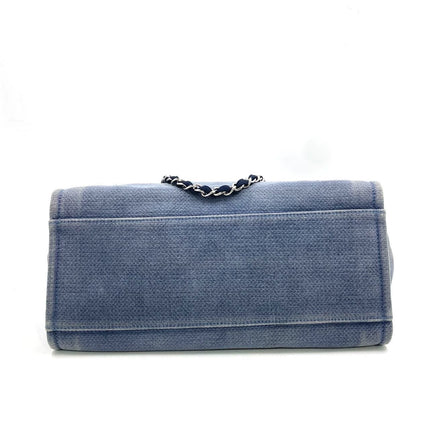 Chanel Deauville Tote Medium Navy Denim Top Handle