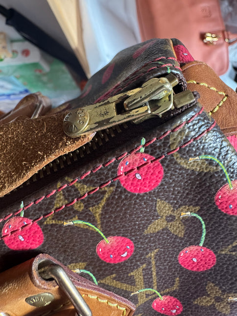 Sac bandoulière Louis Vuitton x Takashi Murakami Speedy 25 Cerises en Monogram