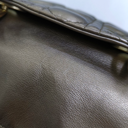 Lady Dior Mini Metallic Copper Gold Cannage Lambskin Gold Hardware Chain Strap