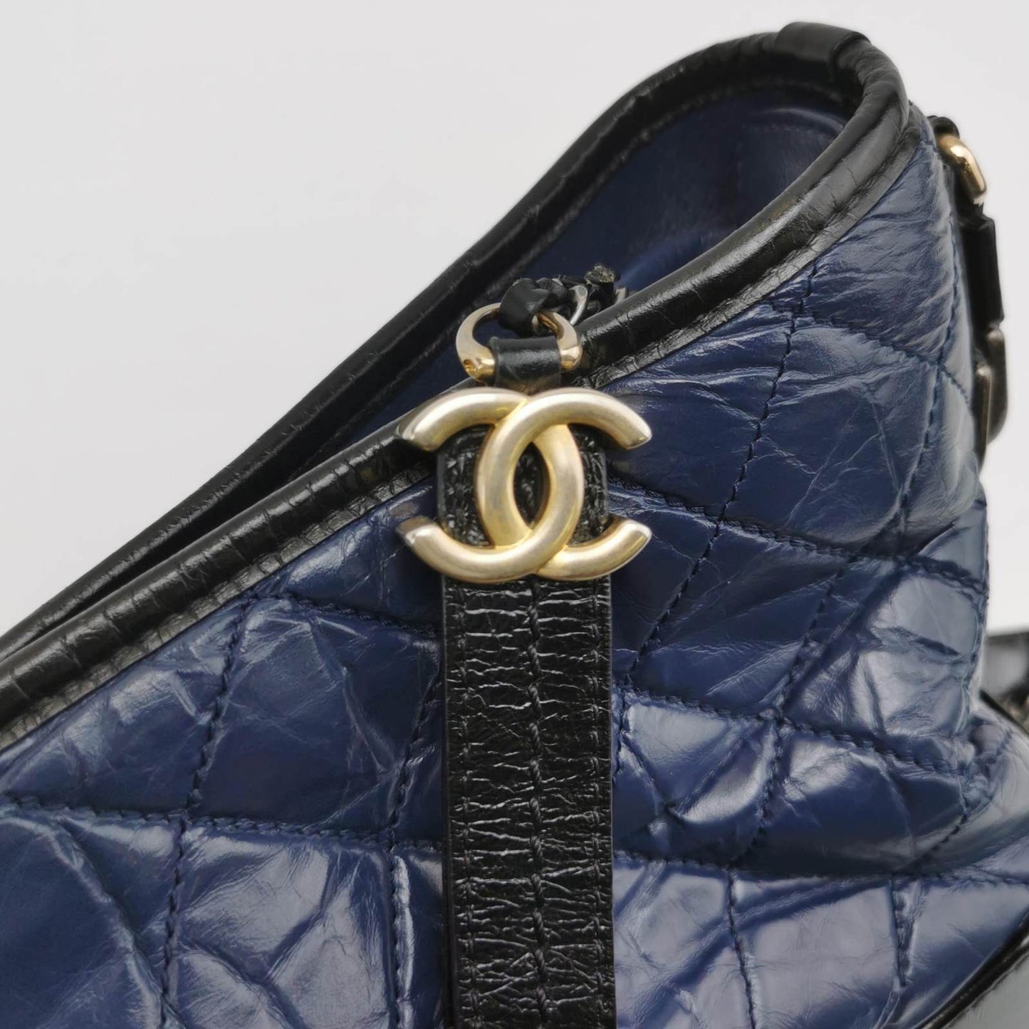 Chanel Gabrielle Hobo 2018 Navy Leather Medium Crossbody Bag