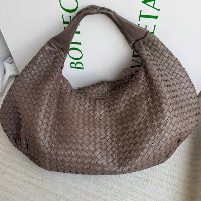 Bottega Veneta Belly Hobo Intreccio Leather Grey Large 50cm