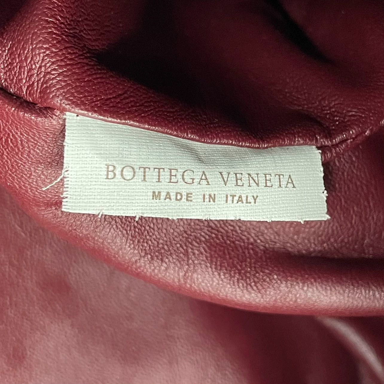 Bottega Veneta Pouch Large Intrecciato Leather Clutch Burgundy