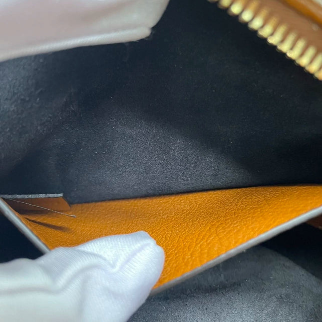 CHLOÉ Bracelet Hobo Embellished Brown Glossed Textured-leather Shoulder Bag