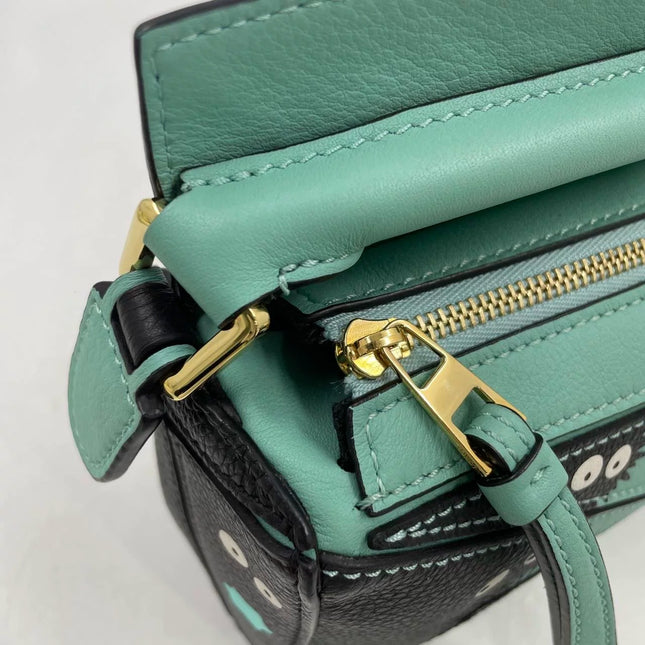Loewe x Studio Ghibli Collection Susuwatari Mini Puzzle Green Crossbody Bag