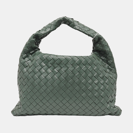 Bottega Veneta Hop Hobo Small Leather Aloe Vera Green