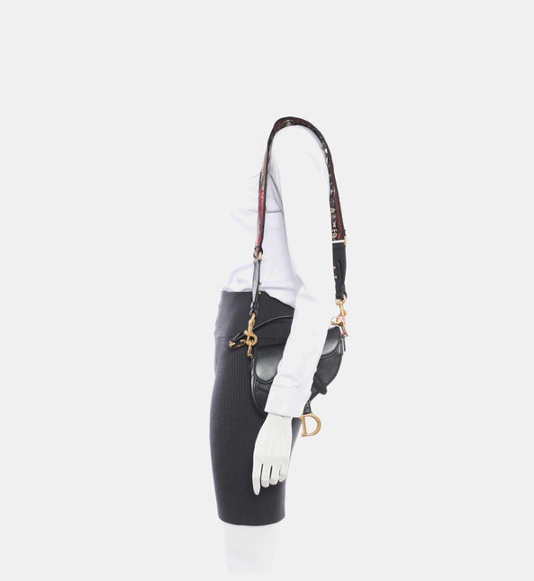 Sold Dior Saddle Medium Black Smooth Leather with Studded Strap