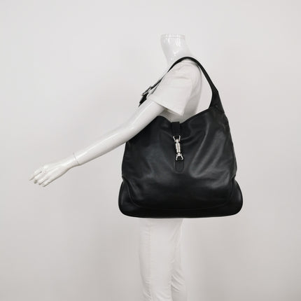 Gucci Jackie 1961 Large Black Calfskin Leather With Long Strap