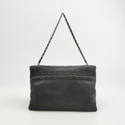 Chanel 2.55 Black Lambskin Square Stitching Shoulder Bag