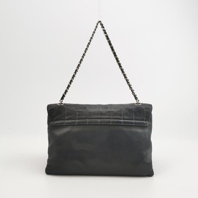 Chanel 2.55 Black Lambskin Square Stitching Shoulder Bag