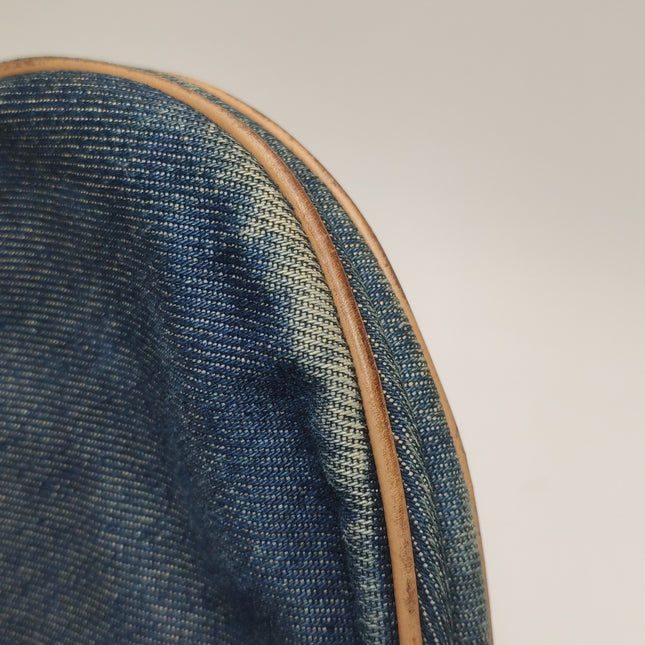 Dior Saddle Vintage Navy Denim with Silk Lining and Leather Trim