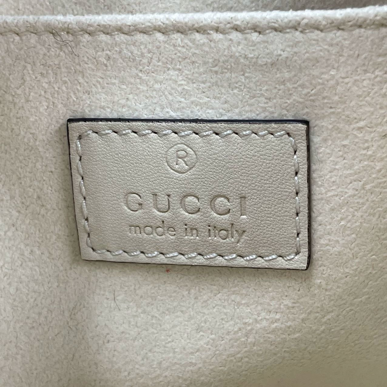 Gucci Jackie 1961 White Fluffy Shearling Bag Small