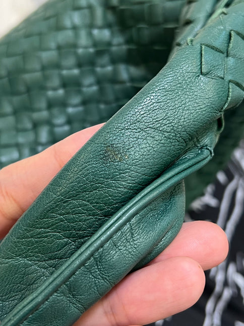 Bottega Veneta Veneta Hobo Large Dark Green 47cm Lambskin Leather