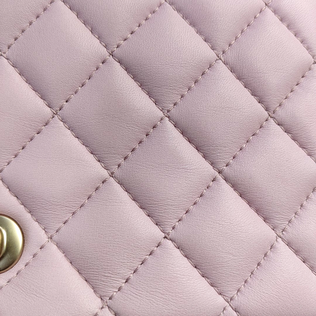 Chanel Diana Flap Small Pink Lambskin Leather Double Chain Gold Hardware 2015-2016