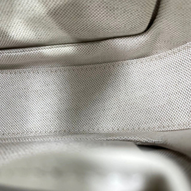 Gucci Bamboo 1947 Top Handle Bag Small White Box Leather Canvas Strap