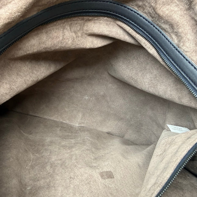 Bottega Veneta Maxi Convertible Tote Bag Hobo Black Leather Two-way Carry 50cm