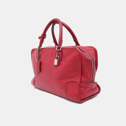 Sold Loewe Amazona 36 Large in Red Leather and Silver tone Hardware