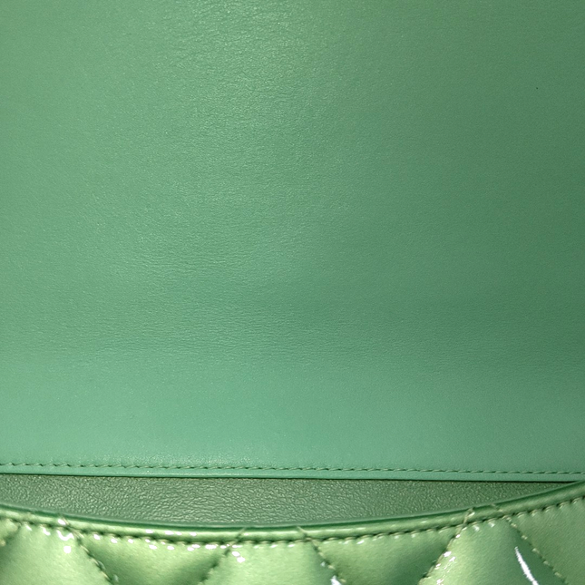 Chanel Envelope Clutch with Chains 2013 Shoulder Bag Apple Green Patent Leather