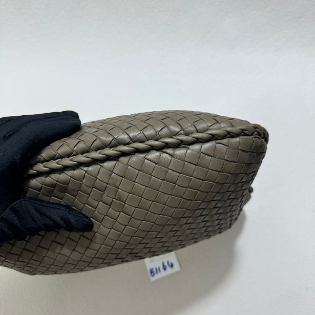 Sold Bottega Veneta Hobo Bag Lambskin leather Grey Medium 40cm